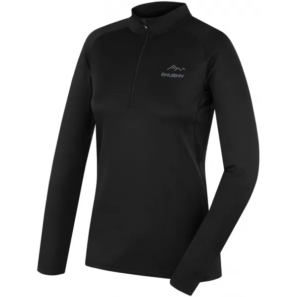 Ženska termo majica HUSKY TROMI ZIP L ČRNA 