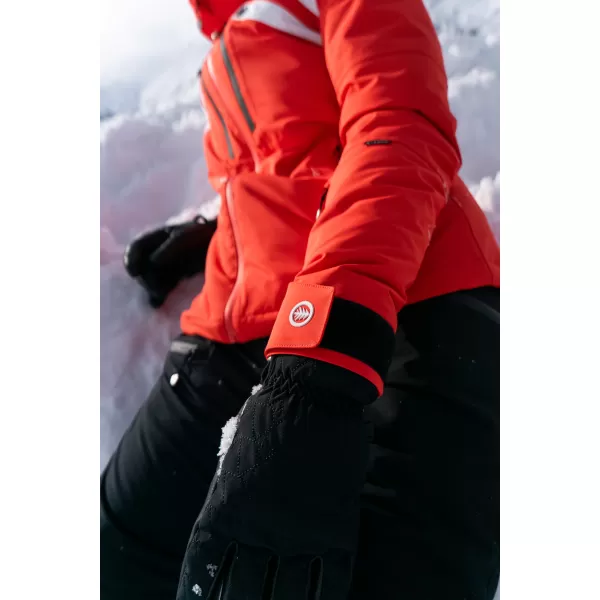  Ženska smučarska jakna NORDBLANC CREVASSE NBWJL7932 ORANŽNO ČRNILO 