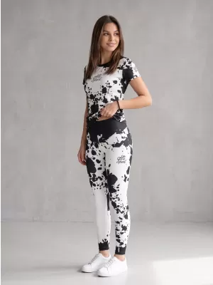 Ženske dolge premium pajkice ALTISPORT VOJ/ALW012LEG01 ČRNO/BELO