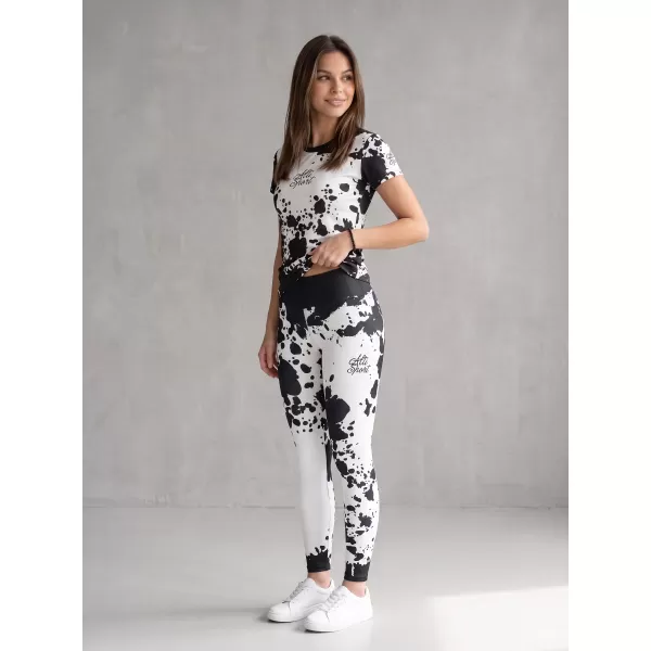  Ženske dolge premium pajkice ALTISPORT VOJ/ALW012LEG01 ČRNO/BELO 