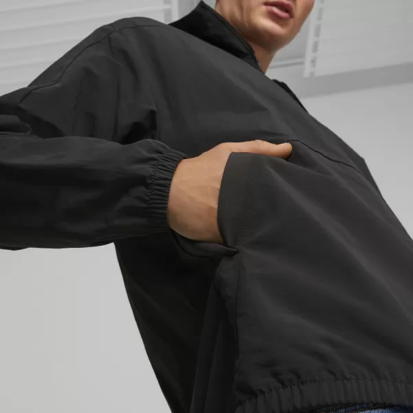  Moška vetrovka PUMA HOODED WINDBREAKER 675387-01 ČRNA 