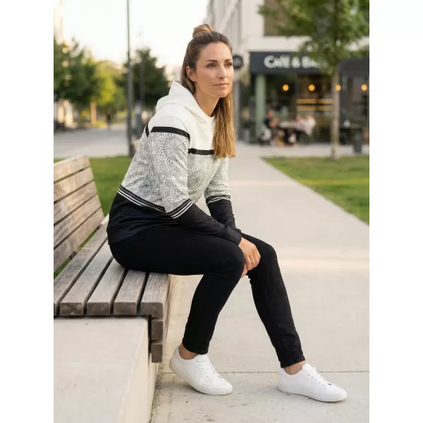  Ženski premium pulover ALTISPORT VOJ/ALW023MI01 ČRNO-BELO 