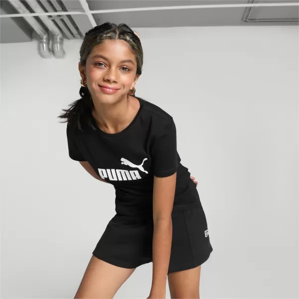  Dekliška majica s kratkimi rokavi PUMA ESS LOGO TEE 587029-01 ČRNA 