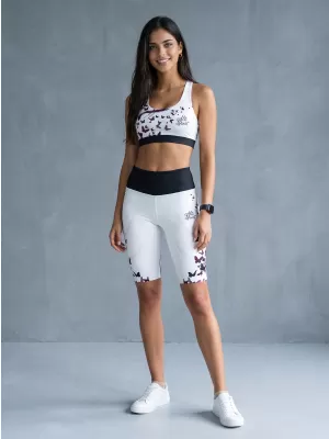 Dámské legíny nad kolena premium ALTISPORT VOJ/ALW022LEG02 BÍLÁ