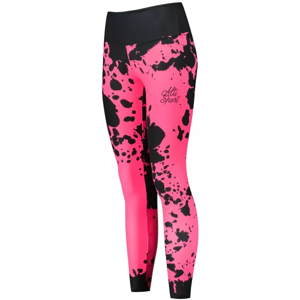  Ženske dolge premium pajkice ALTISPORT VOJ/ALW012LEG01 ČRNA/FLUO ROZA 