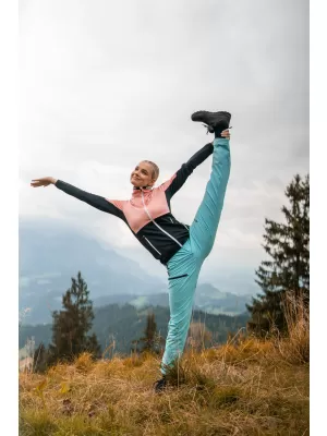 Ženske nepremočljive zunanje hlače NORDBLANC PEACEFUL NBFPL7961 SVETLO MODRA