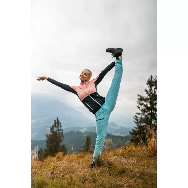  Ženske nepremočljive zunanje hlače NORDBLANC PEACEFUL NBFPL7961 SVETLO MODRA 