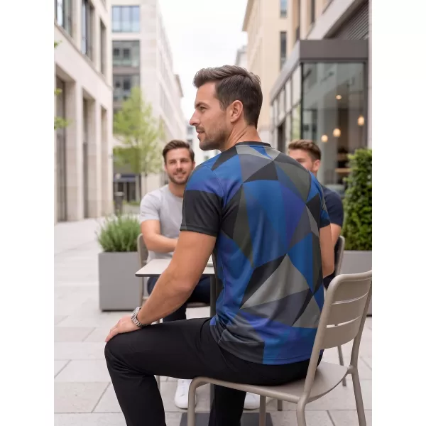  Moška premium plus funkcionalna majica s kratkimi rokavi ALTISPORT VOJ/ALM007TR02 TEMNO MODRA 