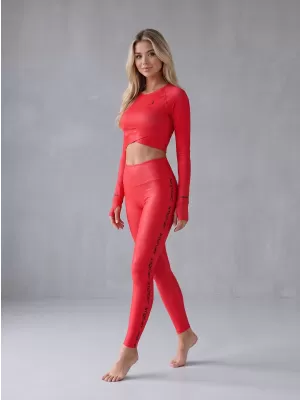 Ženske dolge premium pajkice ALTISPORT VOJ/ALW021LEG01 RDEČA