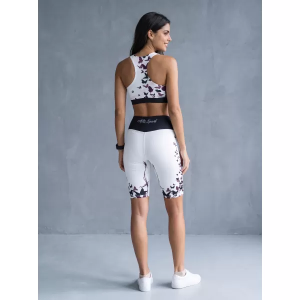  Dámské legíny nad kolena premium ALTISPORT VOJ/ALW022LEG02 BÍLÁ 