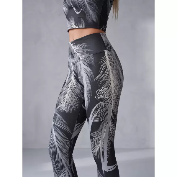  Ženske dolge premium pajkice ALTISPORT VOJ/ALW001LEG01 ČRNA/SIVA 