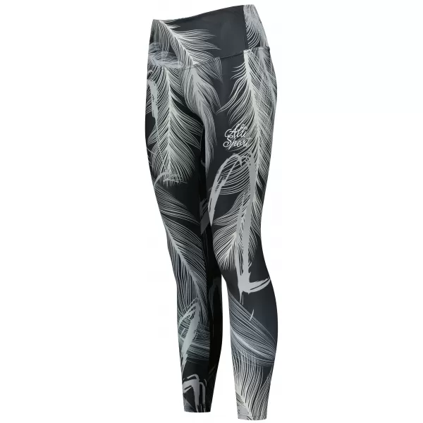  Ženske dolge premium pajkice ALTISPORT VOJ/ALW001LEG01 ČRNA/SIVA 