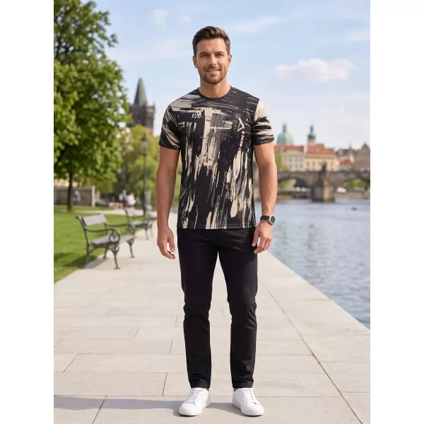  Moška premium funkcionalna majica s kratkimi rokavi ALTISPORT VOJ/ALM010TR01 ČRNO RJAVA 