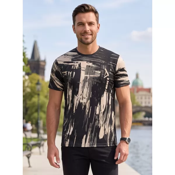  Moška premium funkcionalna majica s kratkimi rokavi ALTISPORT VOJ/ALM010TR01 ČRNO RJAVA 