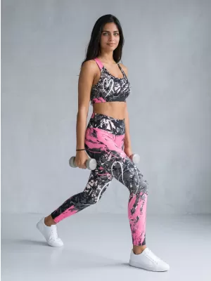 Ženske dolge premium pajkice ALTISPORT VOJ/ALW018LEG01 ČRNO ROZA
