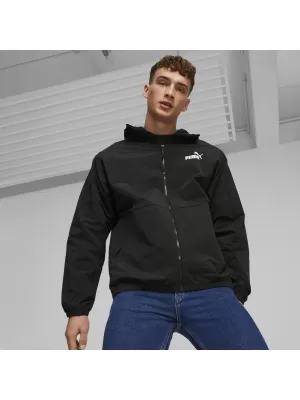 Moška vetrovka PUMA HOODED WINDBREAKER 675387-01 ČRNA