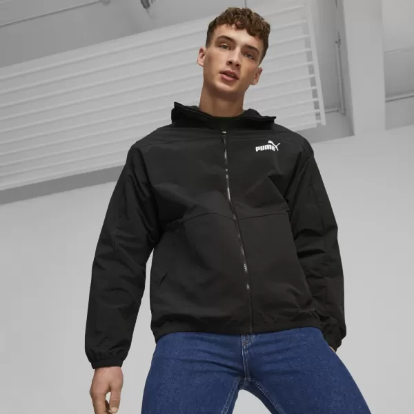  Moška vetrovka PUMA HOODED WINDBREAKER 675387-01 ČRNA 