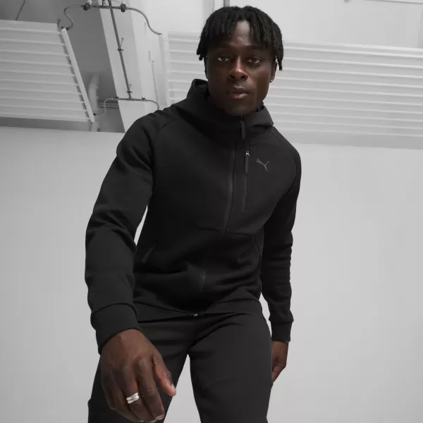  Moški pulover PUMA TECH FULL-ZIP HOODIE 624385-01 ČRNA 