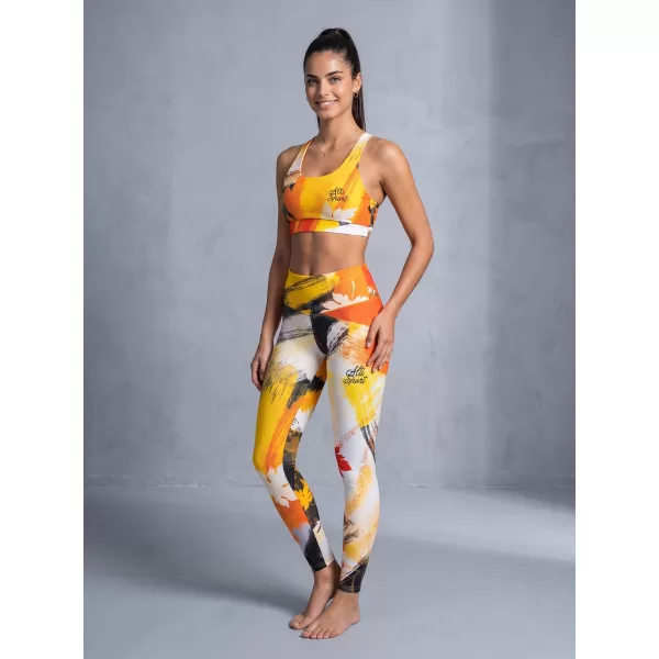  Ženske dolge premium pajkice ALTISPORT VOJ/ALW019LEG01 ORANŽNA 