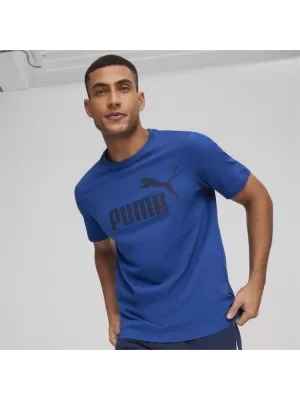 Moška majica s kratkimi rokavi PUMA ESS LOGO TEE 586667-59 MODRA