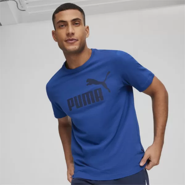  Moška majica s kratkimi rokavi PUMA ESS LOGO TEE 586667-59 MODRA 