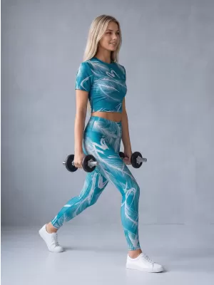 Ženske dolge premium pajkice ALTISPORT VOJ/ALW001LEG01 SMARAGDNO
