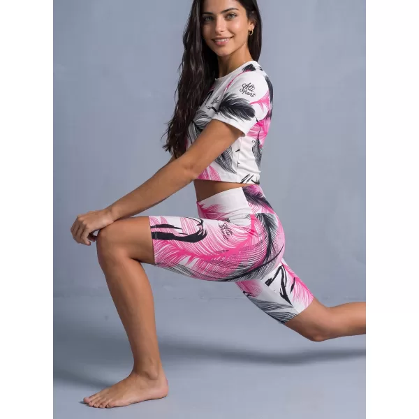  Ženske pajkice nad koleni premium ALTISPORT VOJ/ALW001LEG02 BELO ROZA 