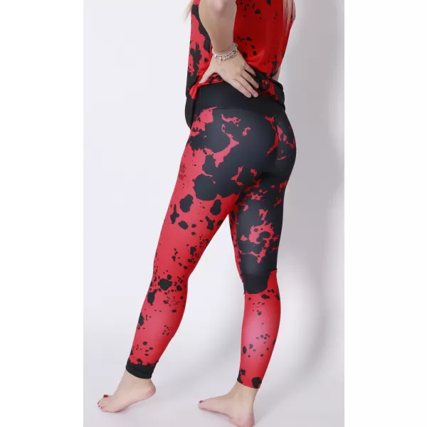  Ženske dolge premium pajkice ALTISPORT VOJ/ALW012LEG01 ČRNA/RDEČA 
