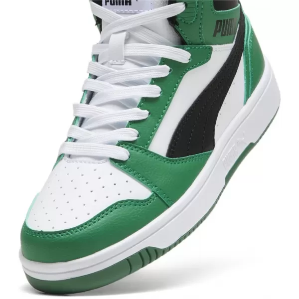  Otroški čevlji PUMA REBOUND V6 MID JR 393831-10 BELA 