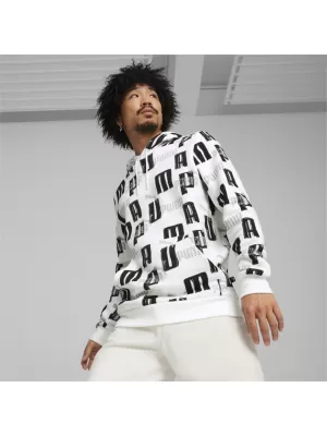 Moški pulover PUMA ESS+ LOGO LAB AOP HOODIE 678983-02 BELA