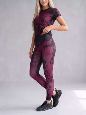 Ženske dolge premium pajkice ALTISPORT VOJ/ALW012LEG01 VIJOLIČNA/ČRNA
