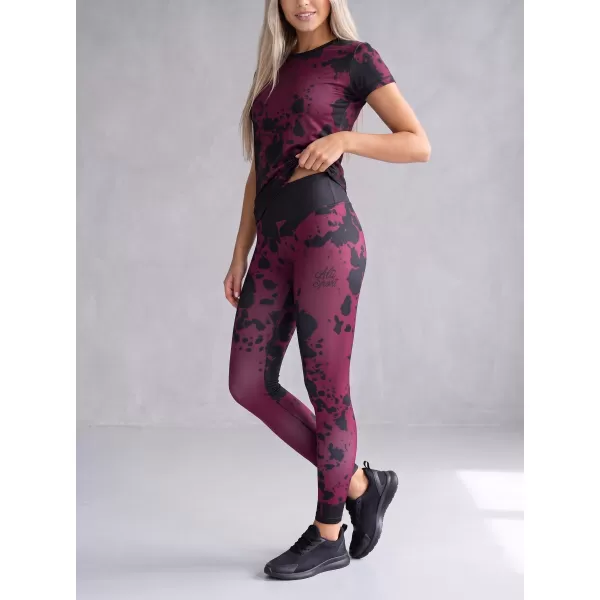  Ženske dolge premium pajkice ALTISPORT VOJ/ALW012LEG01 VIJOLIČNA/ČRNA 