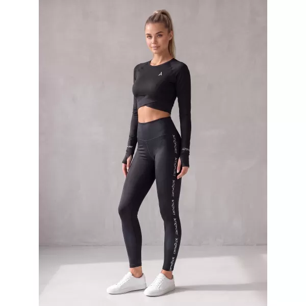  Ženske dolge premium pajkice ALTISPORT VOJ/ALW021LEG01 ČRNA 