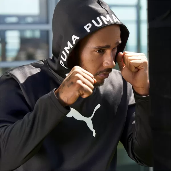  Moški pulover PUMA TRAIN PWR FLEECE HOODIE 520893-01 ČRNA 