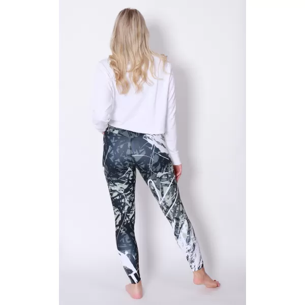  Ženske dolge premium pajkice ALTISPORT VOJ/ALW018LEG01 ČRNO-BELO 