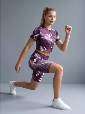 Ženske pajkice nad koleni premium ALTISPORT VOJ/ALW001LEG02 VIJOLIČNA/BELA