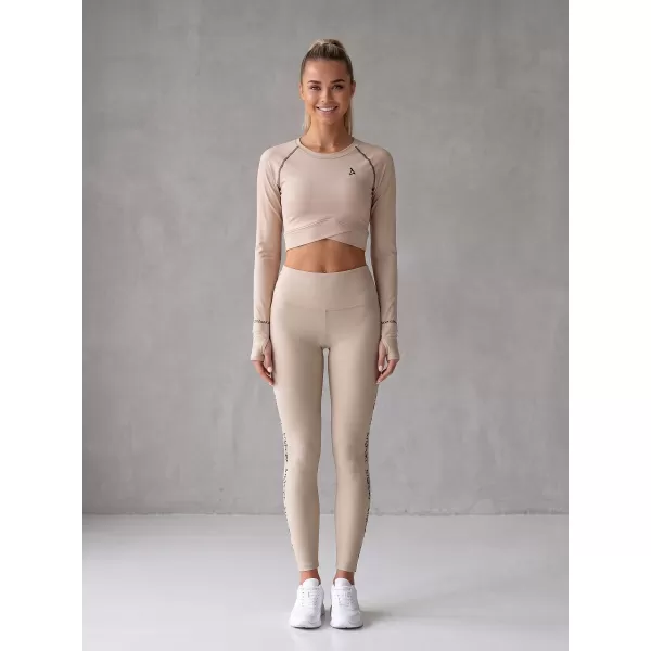  Ženske dolge premium pajkice ALTISPORT VOJ/ALW021LEG01 RJAVA 
