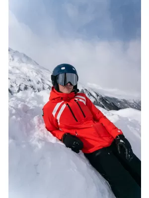 Ženska smučarska jakna NORDBLANC CREVASSE NBWJL7932 ORANŽNO ČRNILO