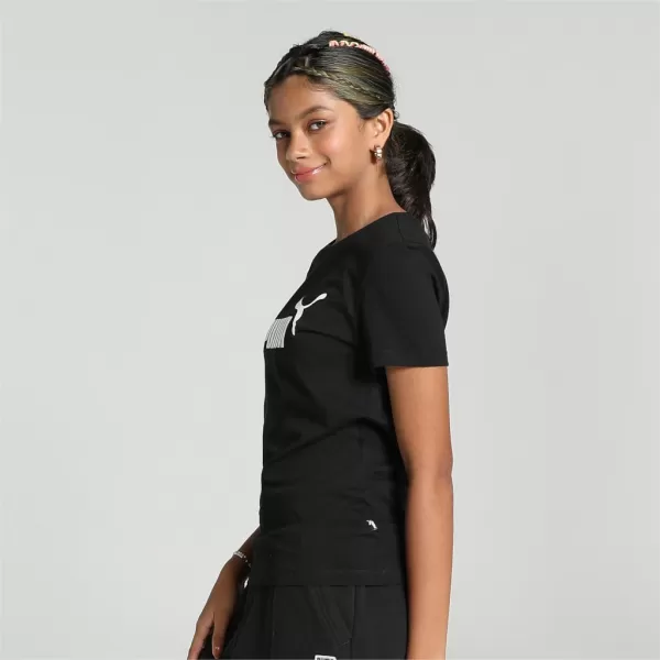  Dekliška majica s kratkimi rokavi PUMA ESS LOGO TEE 587029-01 ČRNA 
