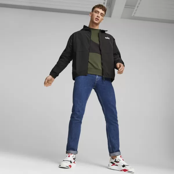  Moška vetrovka PUMA HOODED WINDBREAKER 675387-01 ČRNA 