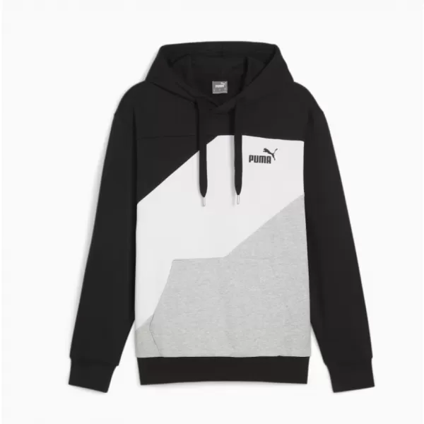  Moški pulover PUMA POWER COLORBLOCK HOODIE 678931-01 ČRNA 