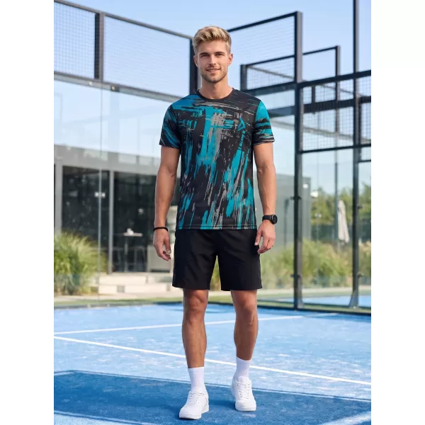  Moška premium funkcionalna majica s kratkimi rokavi ALTISPORT VOJ/ALM010TR01 ČRNA/SMARAGDNA 