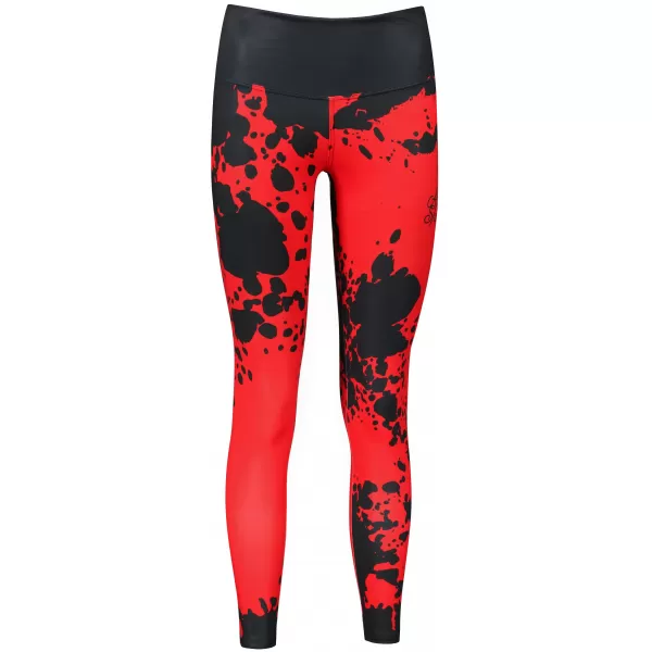  Ženske dolge premium pajkice ALTISPORT VOJ/ALW012LEG01 ČRNA/RDEČA 