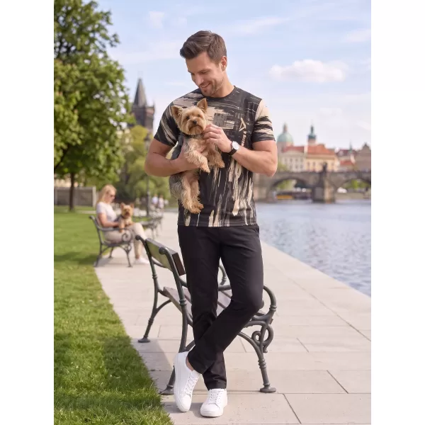  Moška premium funkcionalna majica s kratkimi rokavi ALTISPORT VOJ/ALM010TR01 ČRNO RJAVA 