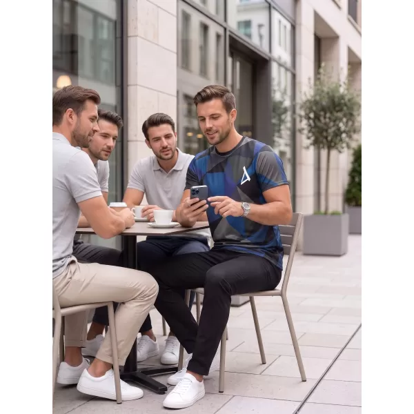  Moška premium plus funkcionalna majica s kratkimi rokavi ALTISPORT VOJ/ALM007TR02 TEMNO MODRA 