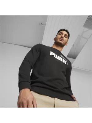 Moški pulover PUMA ESS+ 2 COL BIG LOGO CREW 586763-61 ČRNA