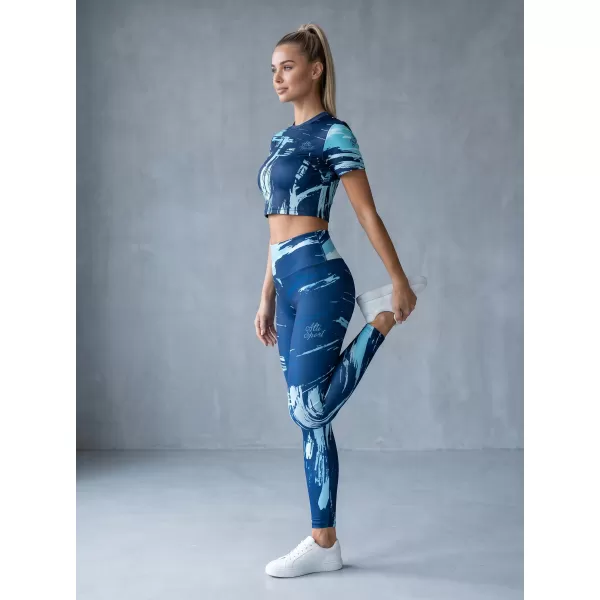  Ženske dolge premium pajkice ALTISPORT VOJ/ALW010LEG01 KRALJEVSKO MODRA 