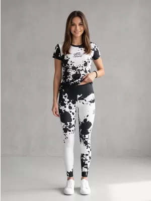 Ženske dolge premium pajkice ALTISPORT VOJ/ALW012LEG01 ČRNO/BELO