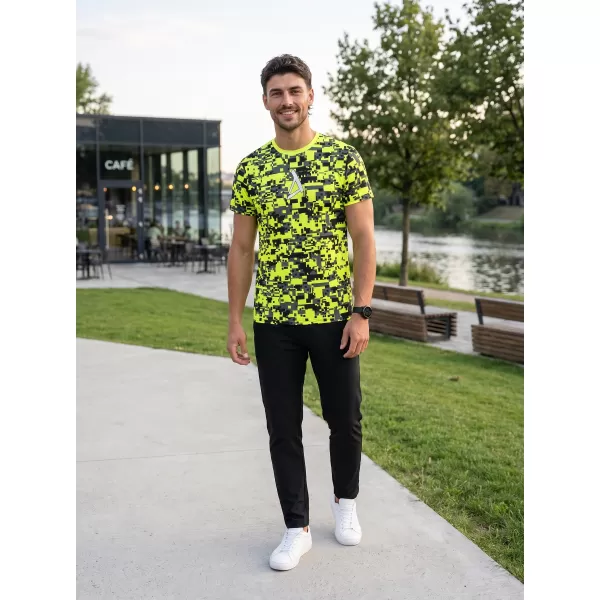  Moška premium plus funkcionalna majica s kratkimi rokavi ALTISPORT VOJ/ALM011TR02 NEON/RUMENA 