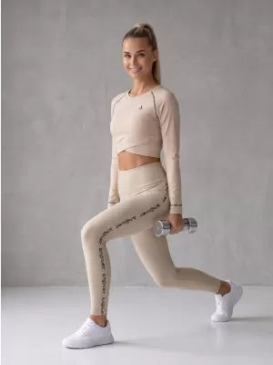 Ženske dolge premium pajkice ALTISPORT VOJ/ALW021LEG01 RJAVA
